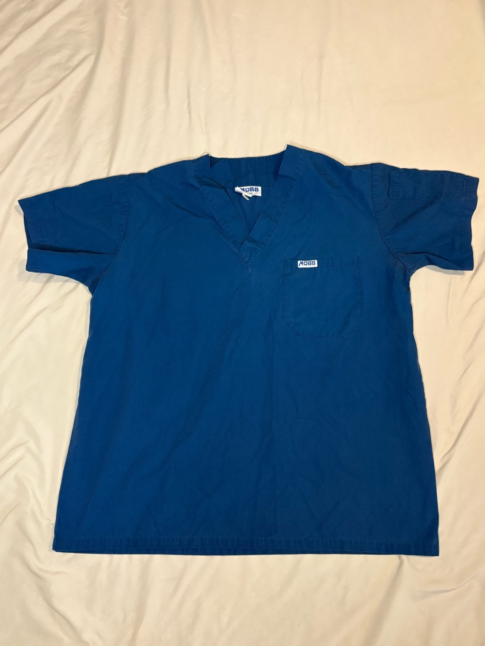 Royal Blue V-Neck Short Sleeve Scrub Top